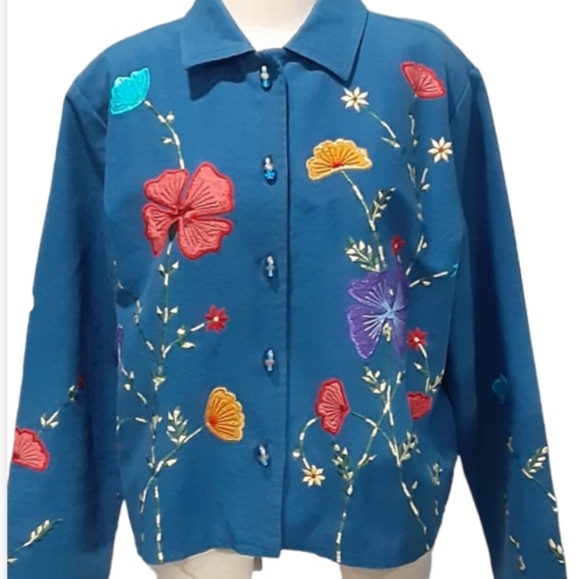 Daniel K Jackets & Blazers - VINTAGE Daniel K 100% cotton embroidered Jacket size L